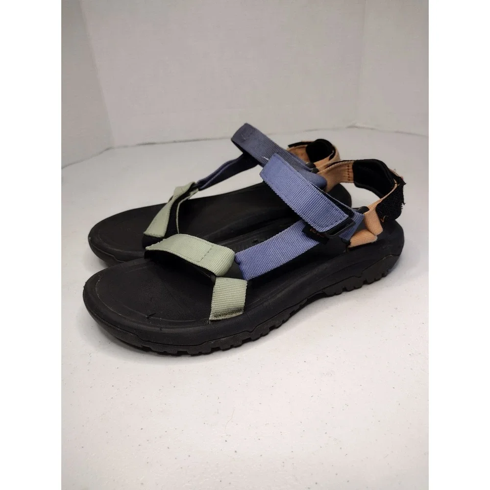 Teva Multi-Color Strap Sport Sandals - Black Sole, Blue and Sage Straps